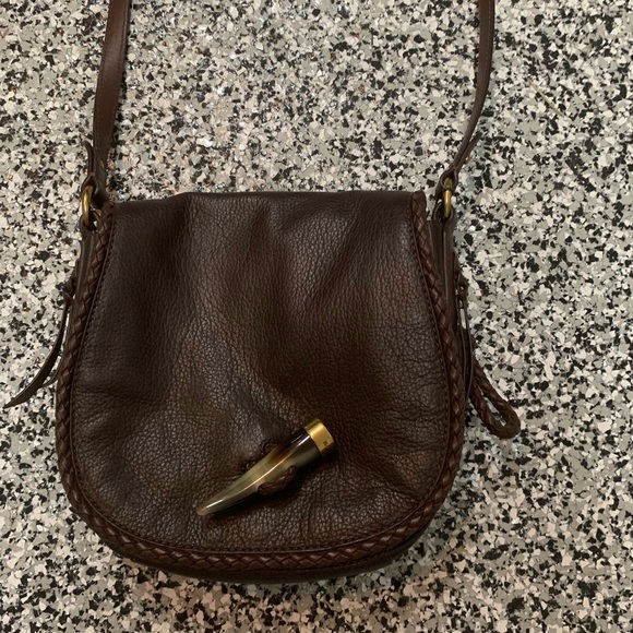 Brown leather Ralph Lauren crossbody bag. - Picture 1 of 4